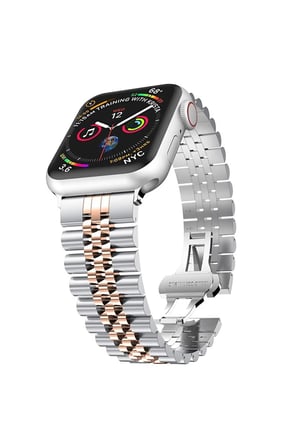 Apple Watch 2 3 4 5 6 7 8 9 SE 38-40-41 mm Uyumlu Çelik Metal Kordon Kayış Bileklik Paslanmaz