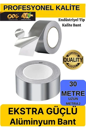 30 METRE - UZUN METRAJ - PRO SERİ GERÇEK Aluminyum FOLYO BANT ( 1 ADET-5CM EN BAND )