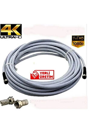 30 Metre U6 Kablo Rg6/u6 Uydu Anten Kablosu Tak Kullan Full Hd 3D4K 1080 Uyumludur Hazır Çalıştır