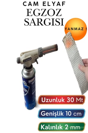 30 Metre 10 cm Cam Elyaf Egzoz Sargısı Manifold Sargı Bezi Yanmaz Bant 2 mm Kalınlık Isıya Dayanıklı Yanmaz Isı Yalıtım Bandı Motorsiklet Araba Egzoz Koruma Bezi Termal Sargı