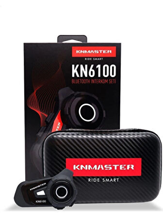 KN6100 Motosiklet Kask Interkom Seti Siyah Çanta Hediyeli