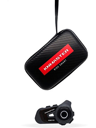 KN6100 Motosiklet Kask Interkom Seti Siyah Çanta Hediyeli