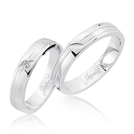 Harem Altın Beyaz Altın Alyans 3101-2