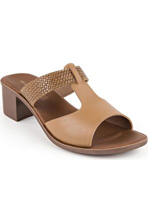 Ceria Anatomik Taban Topuklu Şık Kadın Terlik