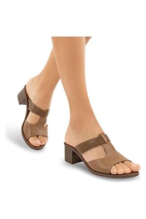 Ceria Anatomik Taban Topuklu Şık Kadın Terlik