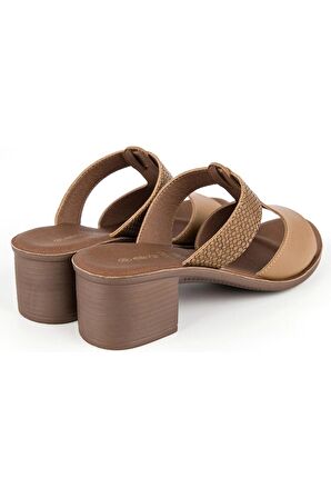 Ceria Anatomik Taban Topuklu Şık Kadın Terlik