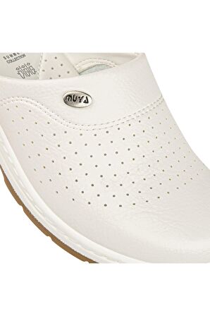 Muya 31020 Z Sabo Anti Slip Comfort Beyaz Kadın Terlik