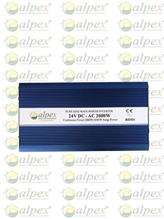 ALPEX 2000 W WATT 24 V VOLT TAM SİNÜS İNVERTER ÇEVİRİCİ