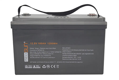 MEXXSUN Lityum Akü 12,8V 100Ah (LiFePo4) 1280Wh