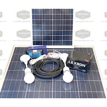 10 Watt Güneş Paneli Aydınlatma Paketi Solar Paket