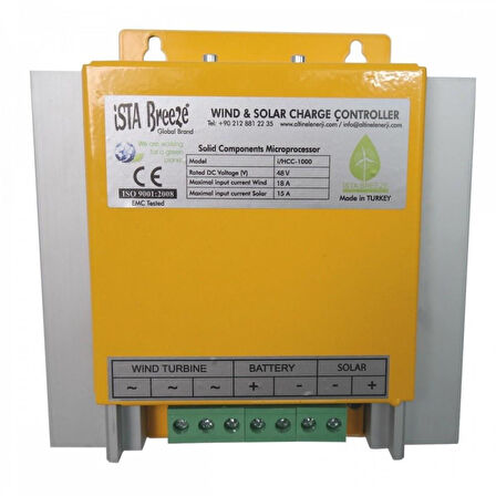 İSTA-BREEZE İ-1000W 48V Rüzgar Türbini + Hibrit Şarj Kontrol Cihazı