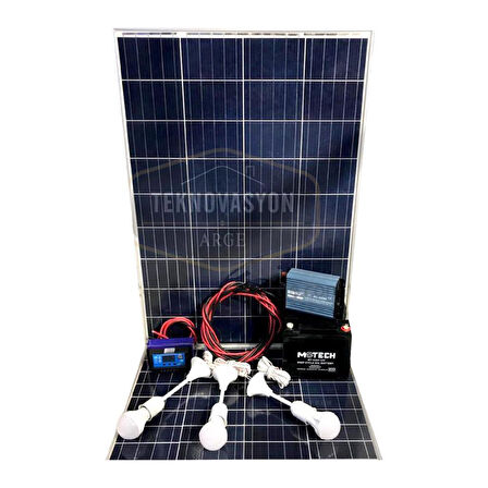 105 Watt Güneş Paneli Tv Aydınlatma Paketi Solar Paket