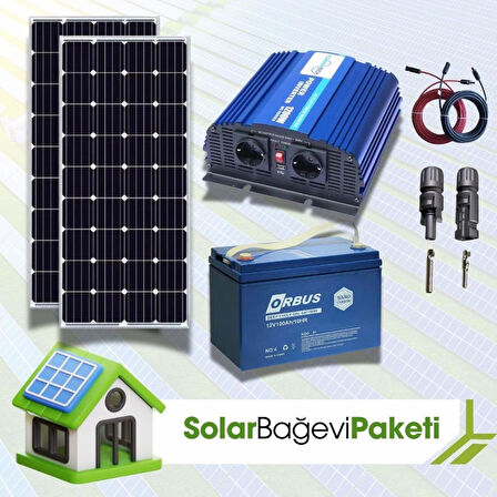 1200 Watt Tv Aydınlatma Bağ Evi Güneş Enerjisi 210w Solar Paket