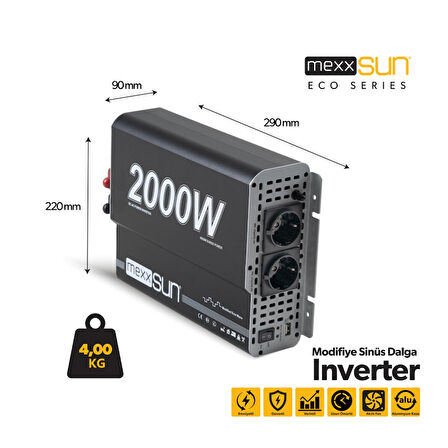 Mexxsun Modifiye sinüs 12V 2000W