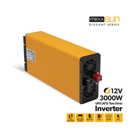 Mexxsun Tam Sinüs UPS (Remote Ekran) 12V 3000W