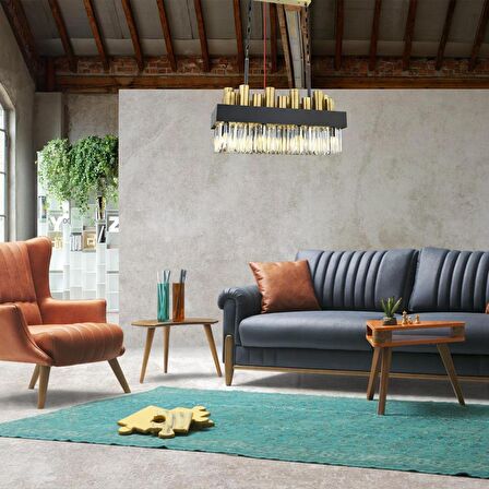 Torre Sıralı Eskitme  Kristalli, Taşlı Modern Tasarım Yemek Masası Üstü, Kristal Salon Avize