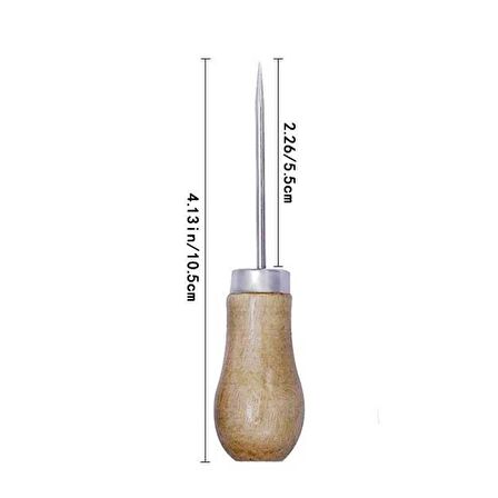 Biz İğnesi Ahşap Saplı 10CM