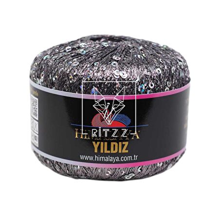 Himalaya Yıldız 58117 Füme Simli Gümüş Pullu