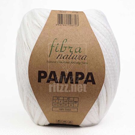 Fibra Natura Pampa Pamuk Ribbon / 23-01 / Beyaz