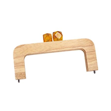 Ahşap Burs Renkli Boncuklu - Natürel 20CM