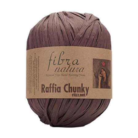 Fibra Natura Raffia Chunky 114-21 Koyu Kahve