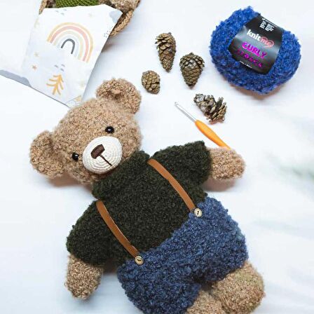 Knit Me Curly Melange KCM54 Siyah Melanj
