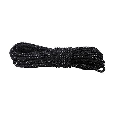 Dolgulu Pamuk Kordon İp Siyah Gümüş Simli ( 500 G )