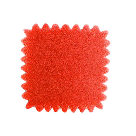 Organze Hazır Kesilmiş Kare Tül File Modeli 24 CM (100 Adet)  Kırmızı