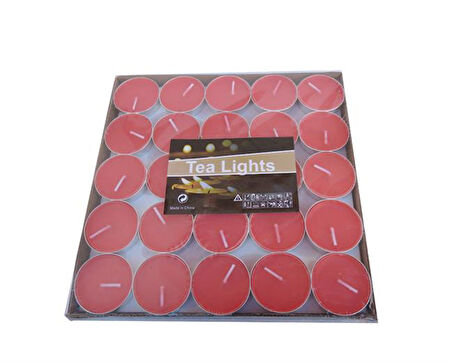 Tealight Mum Kırmızı 6 Gr (50 Adet)