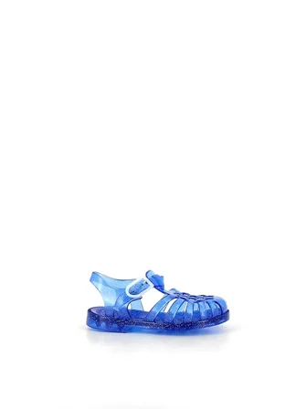 Meduse Sun Cobalt Paillete - Lacivert Simli Çocuk Sandalet