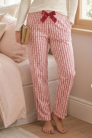 Kadın Viskon Rahat Kesim Pamuklu Pijama Altı Soft Örme Mevsimlik Ev Pantolonu