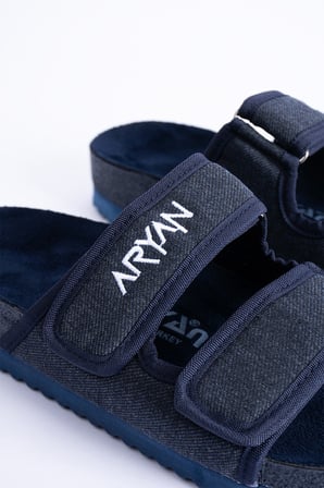 Aryan Erkek Terlik Yumuşak Sünger Keten Görünüm Kumaş Süet Anatomik Comfort Eva Taban-Rocky