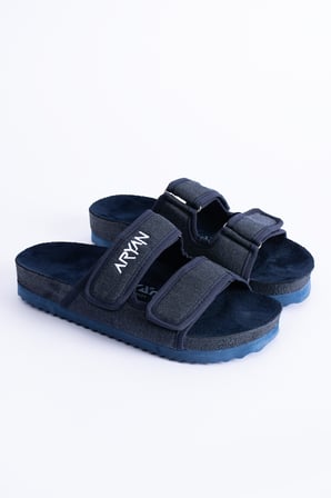 Aryan Erkek Terlik Yumuşak Sünger Keten Görünüm Kumaş Süet Anatomik Comfort Eva Taban-Rocky
