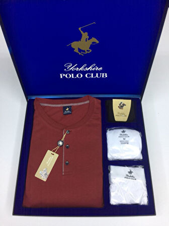 Polo Club Pijama Çamaşır Çorap Damat Set 873