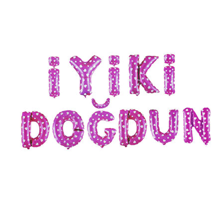 İyiki Doğdun Folyo Balon Pembe / Mavi  Pembe