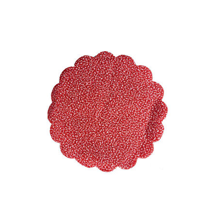 Karlı Organze Hazır Kesilmiş Tül 18 Cm (100 Adet)  Kırmızı