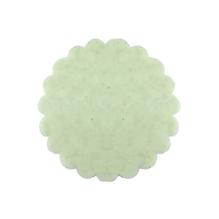 Taşlı Organze Hazır Kesilmiş Tül 18 Cm (100 Adet)  Krem