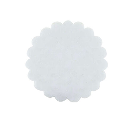 Taşlı Organze Hazır Kesilmiş Tül 26 Cm (100 Adet)  Beyaz