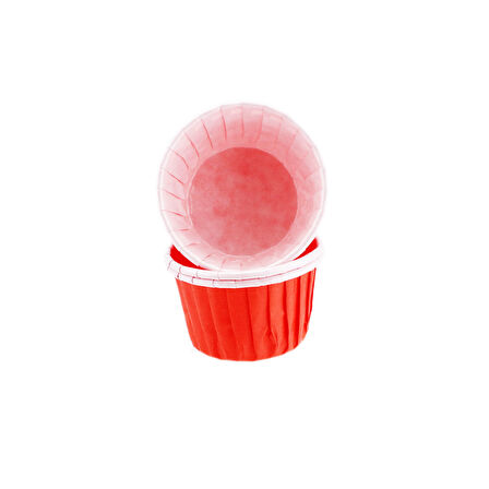 Cupcake Kalıbı Büyük Boy Düz Renk  62*40 Mm (50 Adet)  Kırmızı