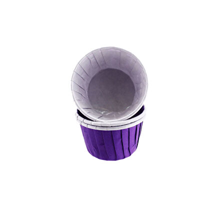 Cupcake Kalıbı Büyük Boy Düz Renk  62*40 MM (100 Adet)  Mor