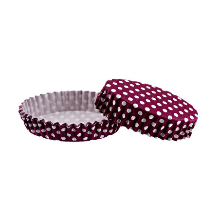Cupcake Kalıbı Pet Kapsül Oval Model Kek Kalıbı (100 Adet) F11  Puantiyeli Mor