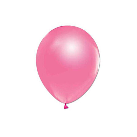 Metalik  Balon 12 İnç Baskısız (100 Adet)  Pembe