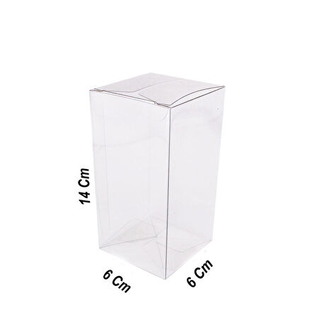 Asetat Kutu 6X6X14 CM (25 Adet)