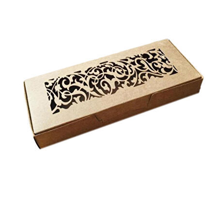 Karton Kutu Lazer Kesim  6.5X16X2.5 (25 Adet)  Kraft