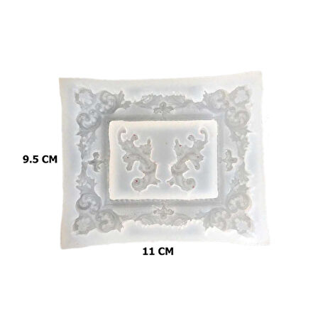 Epoksi Silikon Kalıp Fotoğraf Çerçevesi Yapraklı  9.5X11 CM