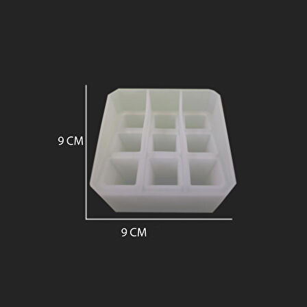 Epoksi Silikon  Kalıp Makyaj Ve Kalemlik Kutusu 9X9 CM