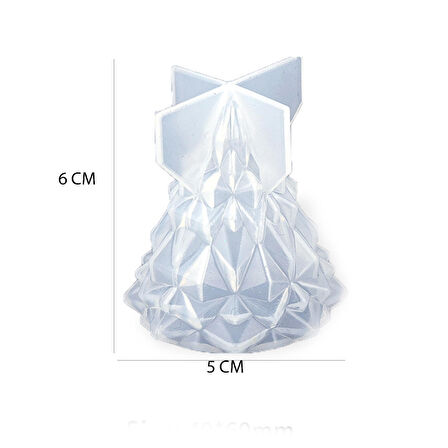 Epoksi Silikon Kalıp Yılbaşı Ağacı Kristal Kalıp 6 CM  X 5 CM