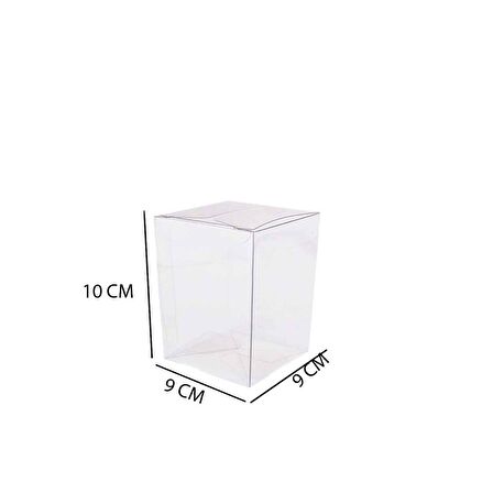 Asetat Kutu 9X9X10 CM (25 Adet)