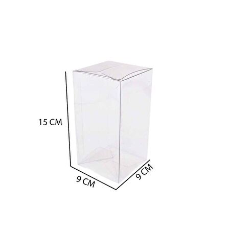 Asetat Kutu 9X9X15 CM (25 Adet)