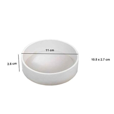 Epoksi Silikon Kalıp Küllük Kalıbı Yuvarlak 10.5X2.7 CM
